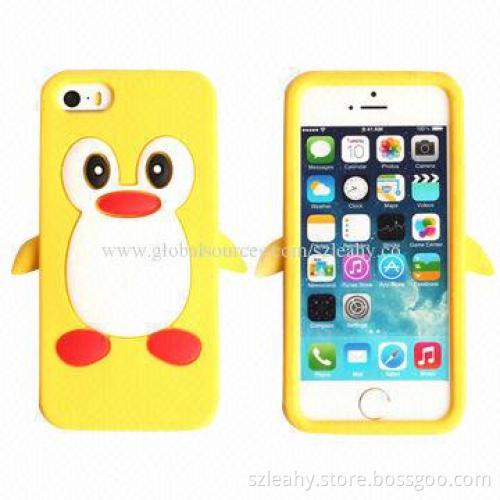 Funny penguin-shaped silicone case for iPhone 5/5S